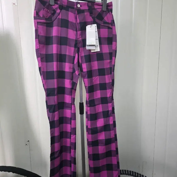 [BUNJANG] Adidas Red Pink Black Checkered Men's Pants / 아디다스 레드핑크 블랙 체크 남성 바지