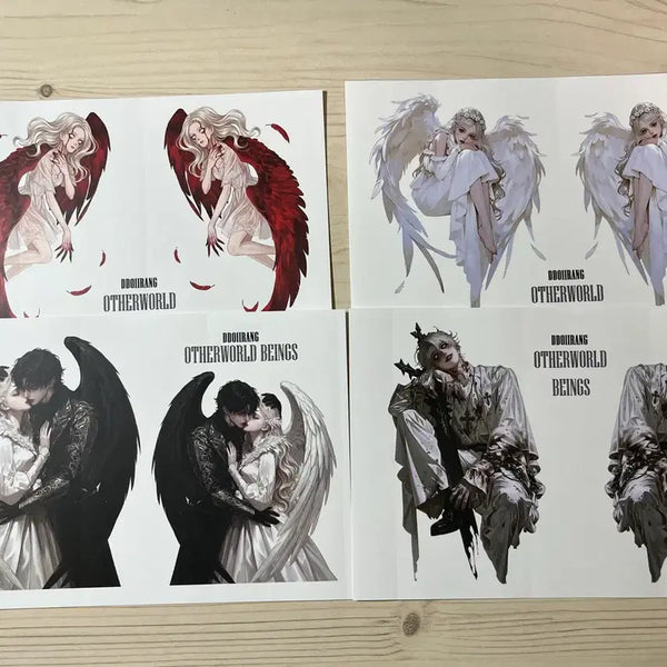 [BUNJANG] Ddarring & Fantasy Characters Deco Sticker Set (21 Types, 21 Sheets) / 또이랑 판타지 인물 다꾸 인스 21종 1장씩 팝니다.