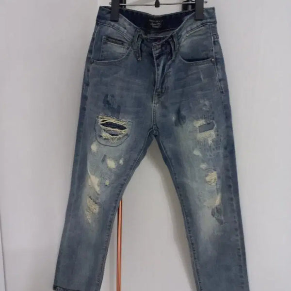 [BUNJANG] Philipp Plein Damaged Wash Denim Pants / 필립플레인 데미지지워싱데님