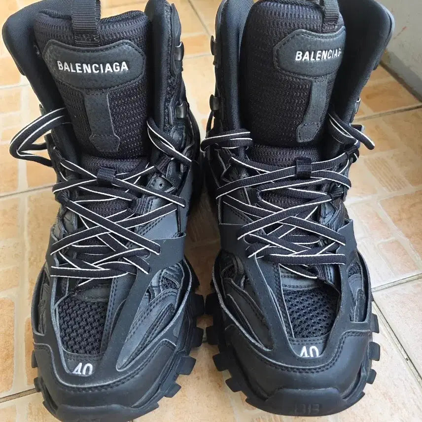 [BUNJANG] Balenciaga Track High-Top Sneakers Black Size 40 / 정품)발렌시아가 트랙 하이탑 블랙 40사이즈