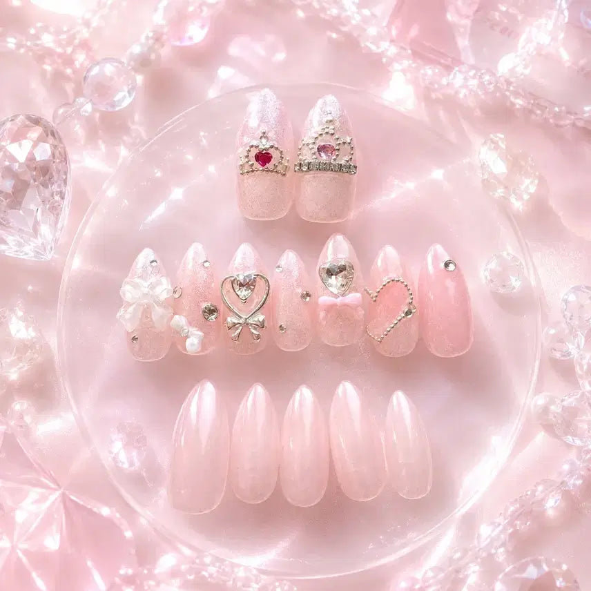 [BUNJANG] Handmade Nail Tips Set - Everyday, Hime Gyaru, Jire Style / 365일 세트 수제네일팁/일상/히메갸루/지뢰/