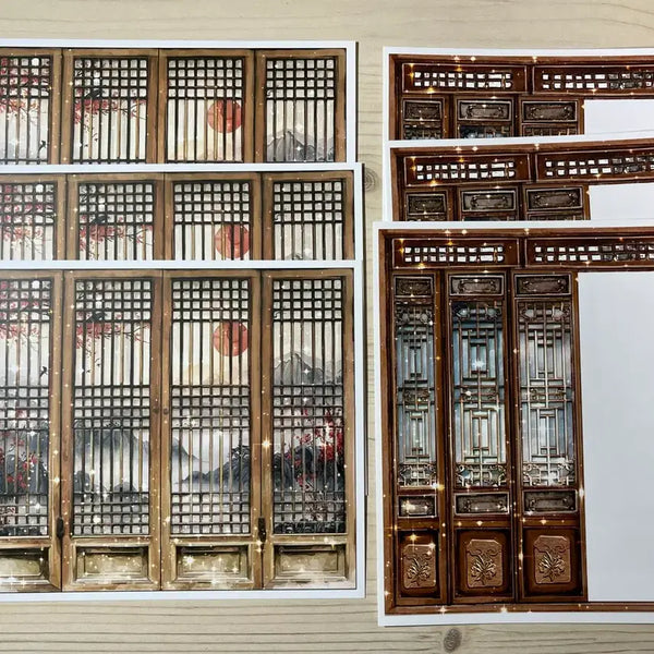 [BUNJANG] EunHwan Oriental Style Deco Paper Set (2 Designs, 1 Each) / 은환 동양풍 다꾸 창호문 2종 1장씩 팝니다.