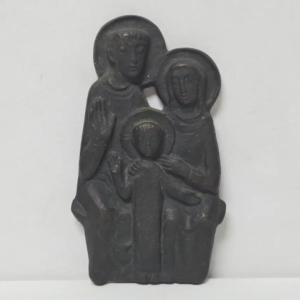 [BUNJANG] Brass Holy Family Statue Artist Work / 황동 금속 덩어리 작가 작품 성가정상 작가 작품 가톨릭 성가정상