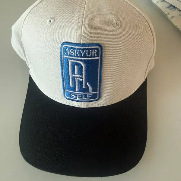 [BUNJANG] ASKYURSELF Baseball Cap White/Black / ASKYUR SELF 볼캡 화이트/블랙