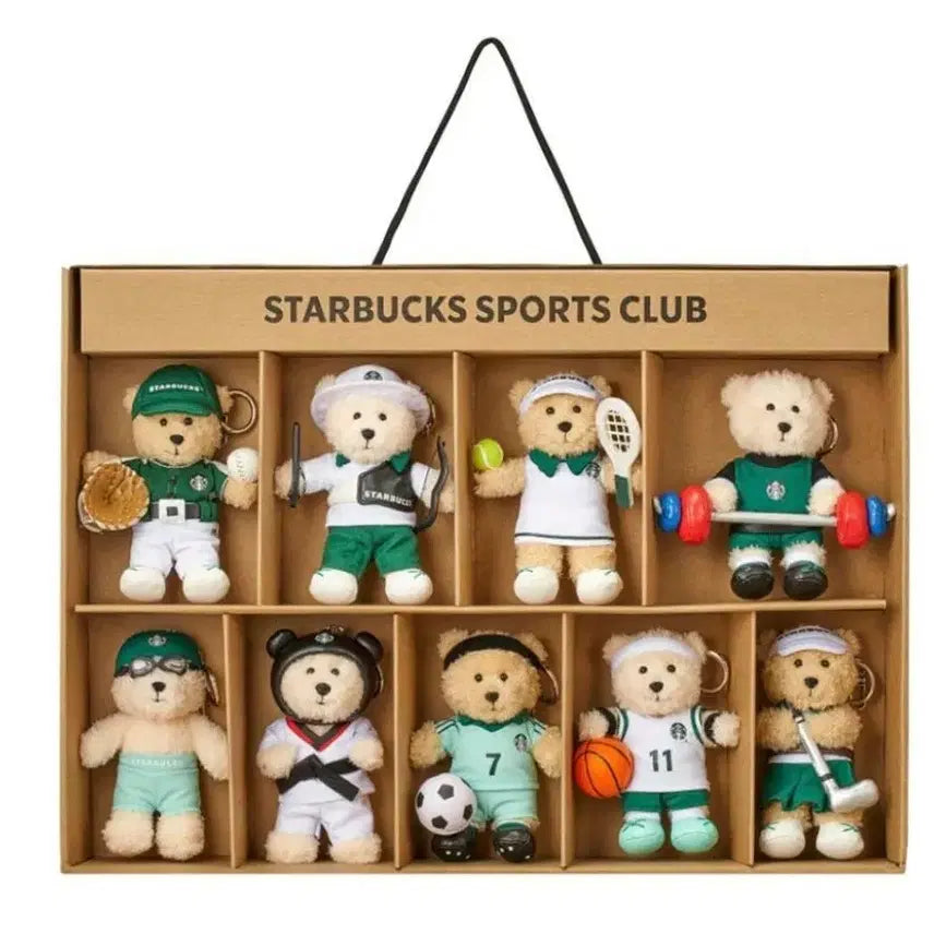 [BUNJANG] Starbucks Bearista Keychain Sports Club 1st Gen Set / 스타벅스 베어리스타 키체인 스포츠 클럽 1기 세트 미개봉 새상품