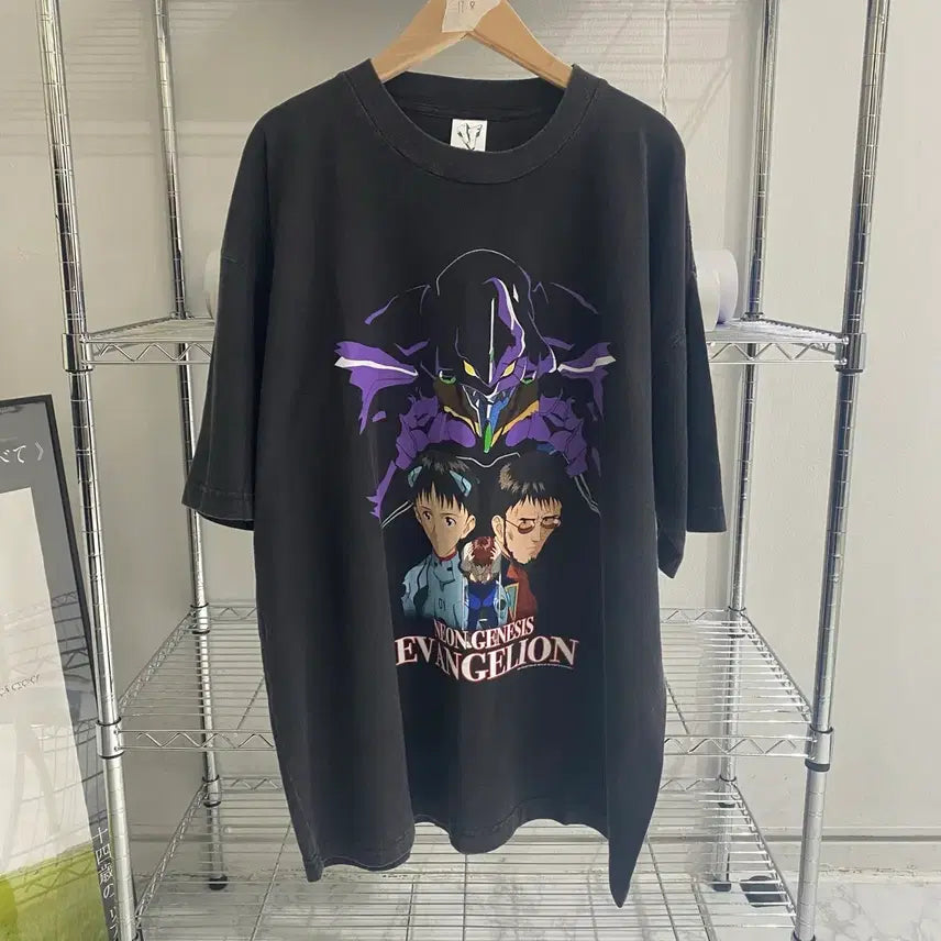 [BUNJANG] Evangelion Bootleg Animation T-Shirt / 에반게리온 부틀렉 애니메이션 티셔츠 애니티