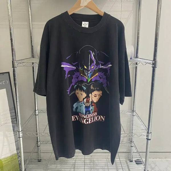 [BUNJANG] Evangelion Bootleg Animation T-Shirt / 에반게리온 부틀렉 애니메이션 티셔츠 애니티