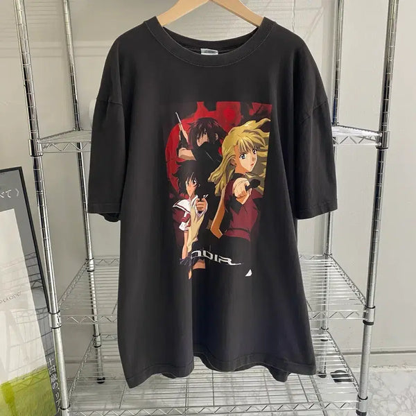 [BUNJANG] Noir Animation T-Shirt / 느와르 noir 부틀렉 애니메이션 티셔츠 애니티