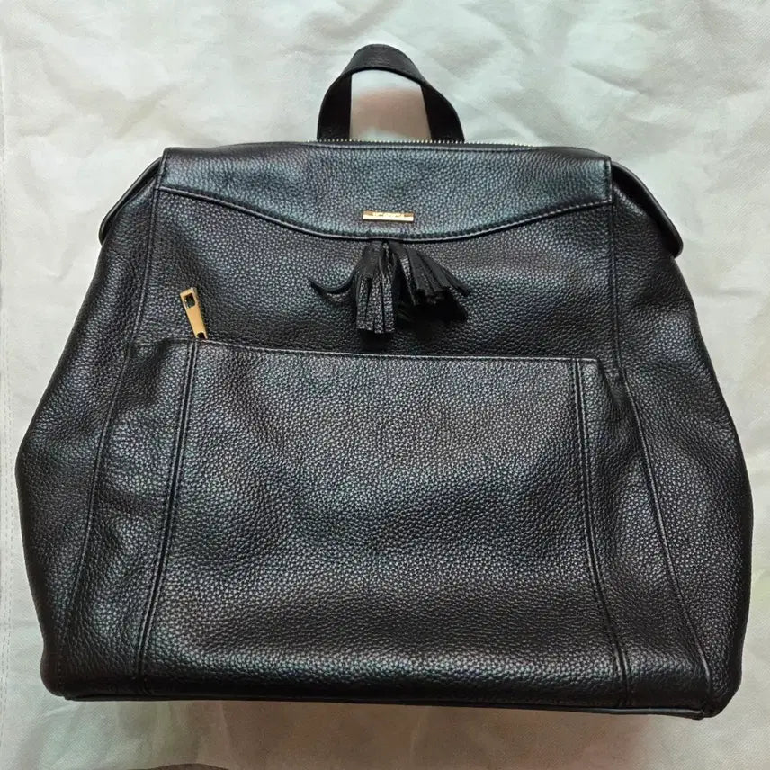 [BUNJANG] Della Stella Women's Black Cowhide Leather Backpack / 델라스텔라 여성 소가죽 백팩 블랙 Della Stella 천연가죽 가방