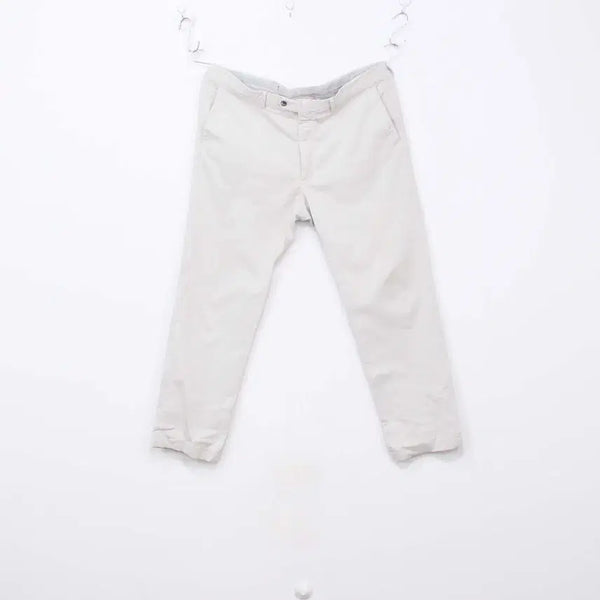[BUNJANG] DAKS Men's Light Grey Stretch Chino Cotton Pants (Big Size) / [정품]닥스 남성 라이트 그레이 스판 치노 면팬츠 빅사이즈 정인샵