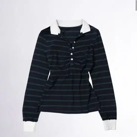 [BUNJANG] Sculptor Shirring Tennis Shirt Navy / 스컬프터 셔링 테니스 셔츠 네이비