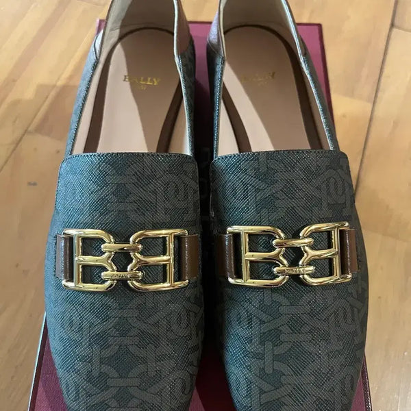 [BUNJANG] Bally Women's Leather Ballet Flats Shoes / BALLY 발리 신발 단화 플랫슈즈 새상품