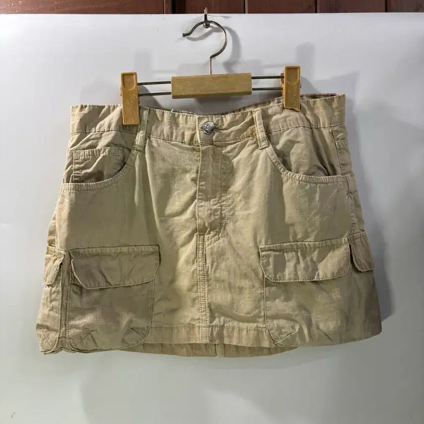 [BUNJANG] ZARA Cargo Mini Skirt Beige Multi-Pocket Size M / [M] 자라 베이지 카고 미니 스커트 멀티포켓 2.0