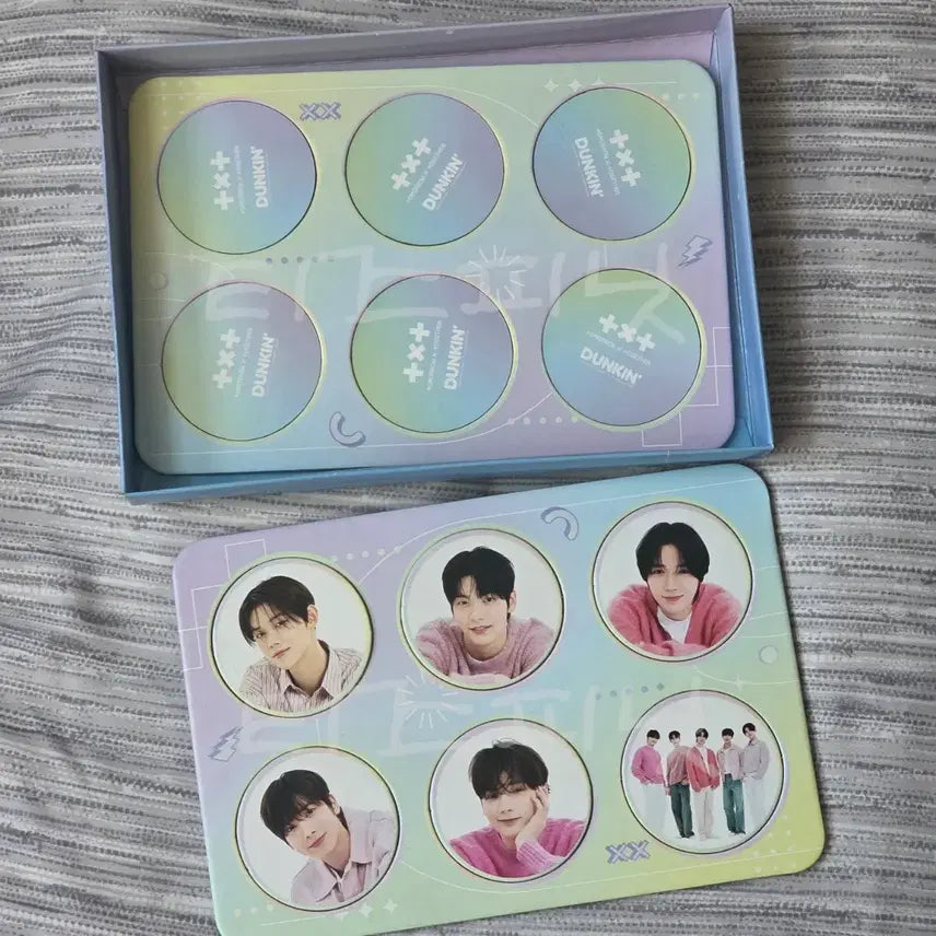 [BUNJANG] TXT TOMORROW X TOGETHER Dunkin' Circular Photocard Board Game / 투바투 투모로우바이투게더 txt 던킨 원형 포카 보드 게임 dunkin