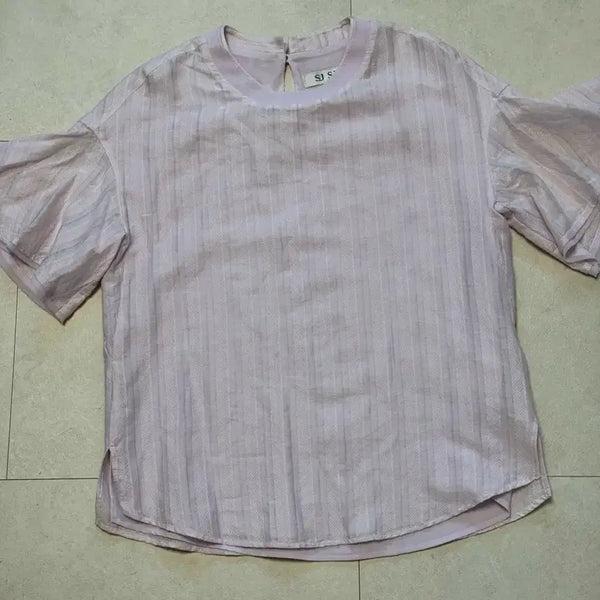 [BUNJANG] SJSJ Lavender Stripe Blouse / 한섬 SJSJ 라벤더 스트라이프 블라우스