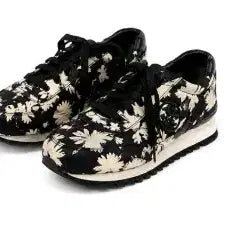 [BUNJANG] Tory Burch Floral Black & Cream Sneakers / 토리버치 플로럴 블랙 앤 크림 스니커즈 230