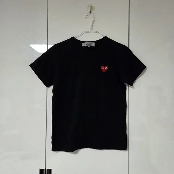 [BUNJANG] Comme des Garçons Black Heart Logo Short Sleeve T-Shirt / 꼼데가르송 블랙 하트 로고 여성 반팔티S