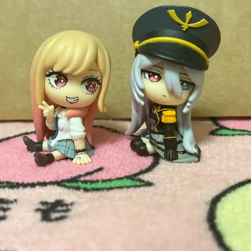[BUNJANG] Goblin Doll School Uniform Marine Black Lobelia Marine Mini Figure Set (2 Types) / 그비돌 교복 마린 블랙로벨리아 마린 미니 피규어 2종 세트