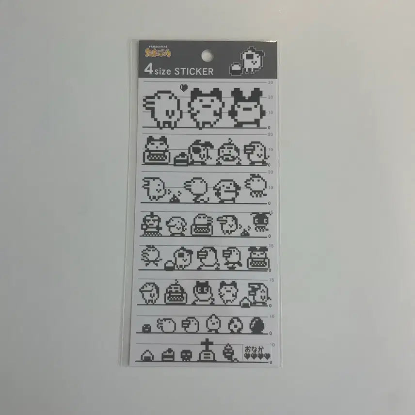[BUNJANG] Tamagotchi Pixel 4 Sizes Sticker Set Japanese Authentic New / 새상품) 다마고치 픽셀 4사이즈 스티커 다꾸 일본정품