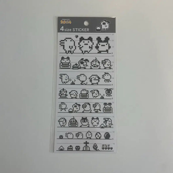 [BUNJANG] Tamagotchi Pixel 4 Sizes Sticker Set Japanese Authentic New / 새상품) 다마고치 픽셀 4사이즈 스티커 다꾸 일본정품