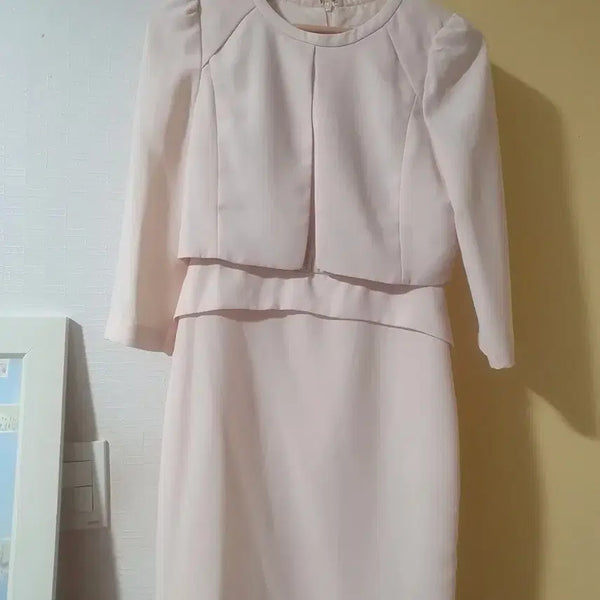 [BUNJANG] Kenneth Lady Light Beige Suit Dress / 케네스레이디 정품 라이트 베이지 정장 원피스