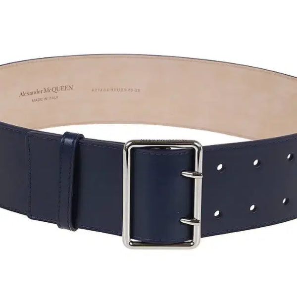 [BUNJANG] Alexander McQueen Black Calfskin Leather Wide Belt / 새상품 알렉산더 맥퀸 블랙 여성 벨트