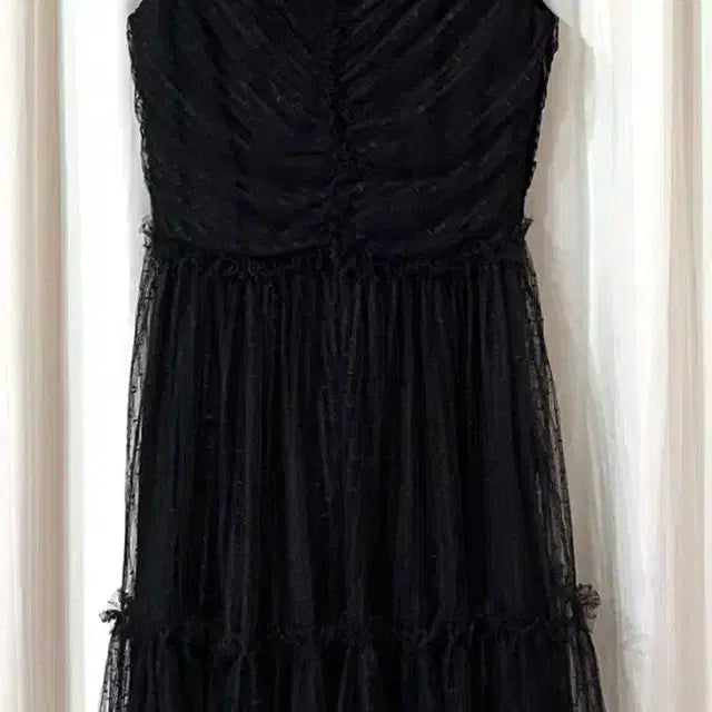 [BUNJANG] Claudie Pierlot Black Tulle Lace Detail Dress / 끌로디피에로 블랙 원피스 36 거의새것