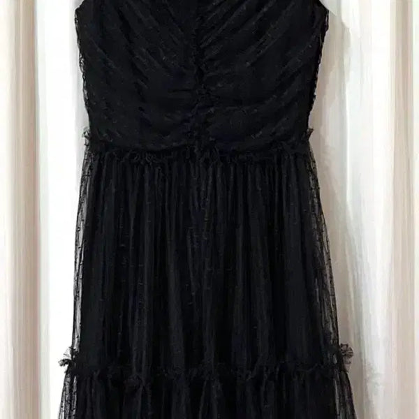 [BUNJANG] Claudie Pierlot Black Tulle Lace Detail Dress / 끌로디피에로 블랙 원피스 36 거의새것