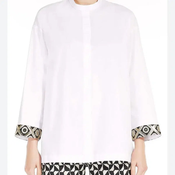 [BUNJANG] Max Mara Silk Blend Shirt Blouse / 새상품 막스마라 셔츠 블라우스 44 (국내매장판 정가 58만원)