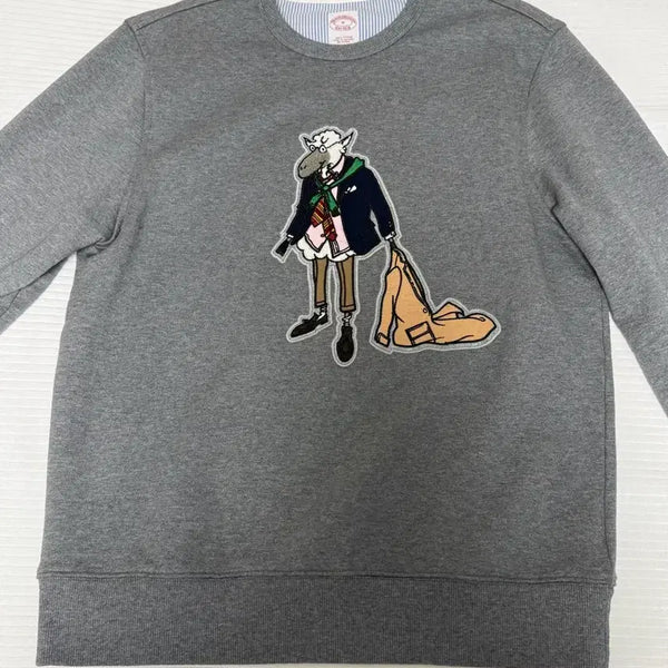 [BUNJANG] Brooks Brothers Men's Terry Henry Patch Sweatshirt M / 브룩스브라더스 남성 맨투맨 M (BBNPMM1165WDF)