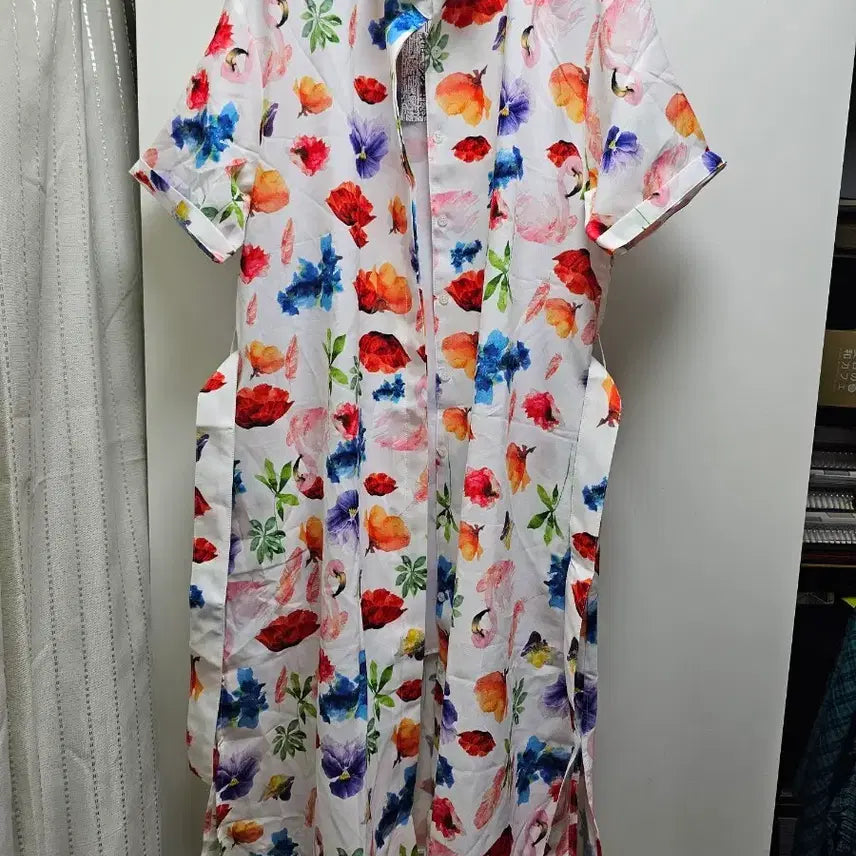 [BUNJANG] THE GREATEST Floral Robe Dress Coat / 새상품 THE GREATEST 플라워 로브 원피스 코트(휴양지 패션 강추