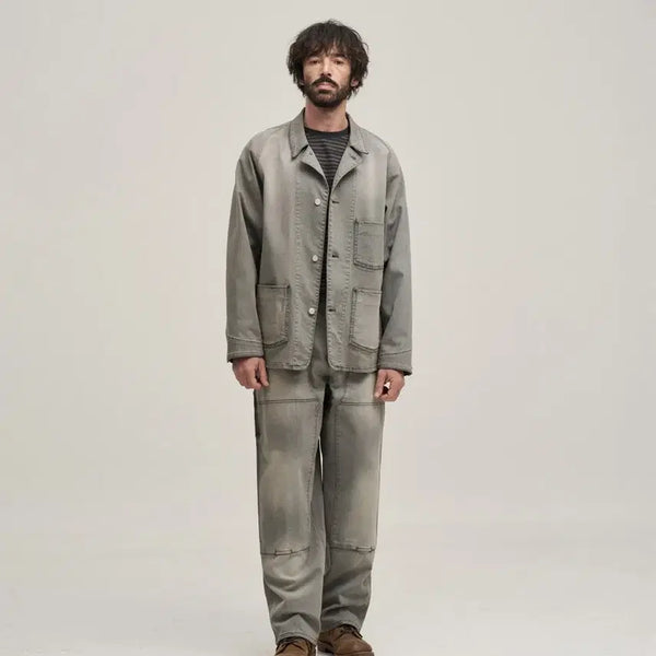 [BUNJANG] Another Office Italian Denim Setup Set Faded Gray Size 3 / 어나더오피스 이탈리안 데님 셋업 faded gray 3