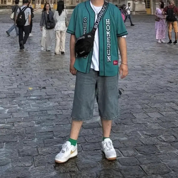 [BUNJANG] Supreme Home Run Baseball Shirt Green / [L] 슈프림 홈런 베이스볼 셔츠 그린
