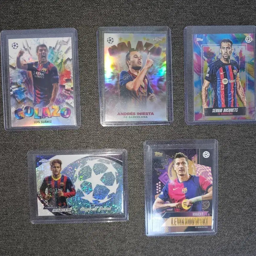 [BUNJANG] Barcelona Legends Insert Soccer Cards - 5 Card Set / 바르셀로나 레전드 인서트 축구카드 5종 세트