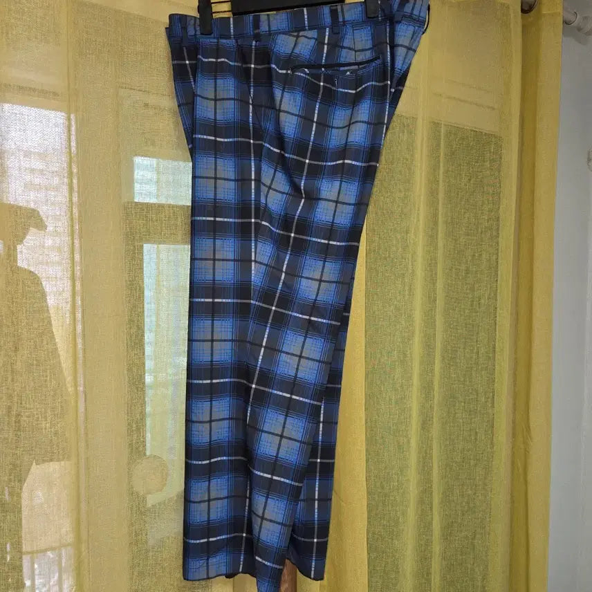 [BUNJANG] Greenjoy Blue Checkered Men's Pants Size 36 / 그린죠이 블루 체크 남성 바지36
