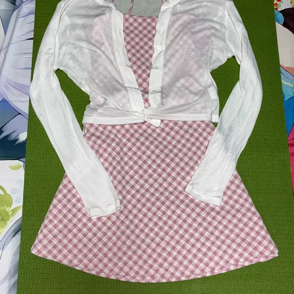 [BUNJANG] White Summer Cardigan - See-Through / 택포 흰색 여름 가디건 화이트 살안타템 코디 빈티지 시스루