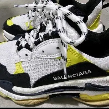 [BUNJANG] Balenciaga Triple S Sneakers White/Yellow / 발렌시아가 트리플S 스니커즈 화이트/옐로우