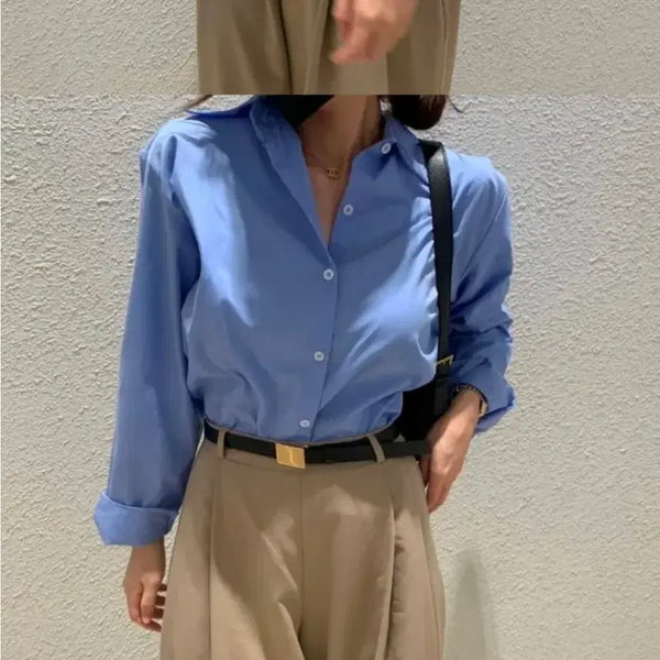 [BUNJANG] Women's Blue Shirt / 파란셔츠 팝니다