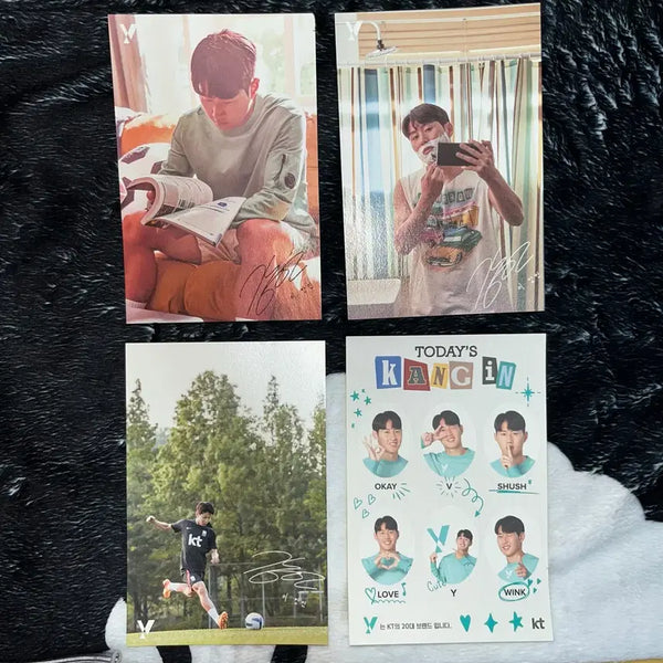 [BUNJANG] Lee Kang-in Postcard Set & Hologram Photocard / 이강인 KT 엽서+홀로그램 포카
