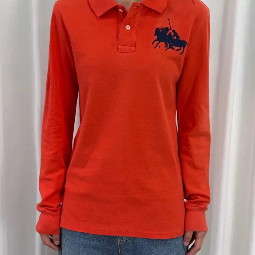 [BUNJANG] Polo Ralph Lauren Big Pony Logo Pique Polo Shirt Women's S / [S]폴로 랄프로렌 빅포니 카라티