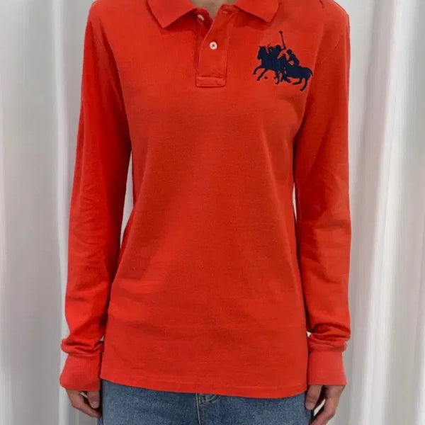 [BUNJANG] Polo Ralph Lauren Big Pony Logo Pique Polo Shirt Women's S / [S]폴로 랄프로렌 빅포니 카라티