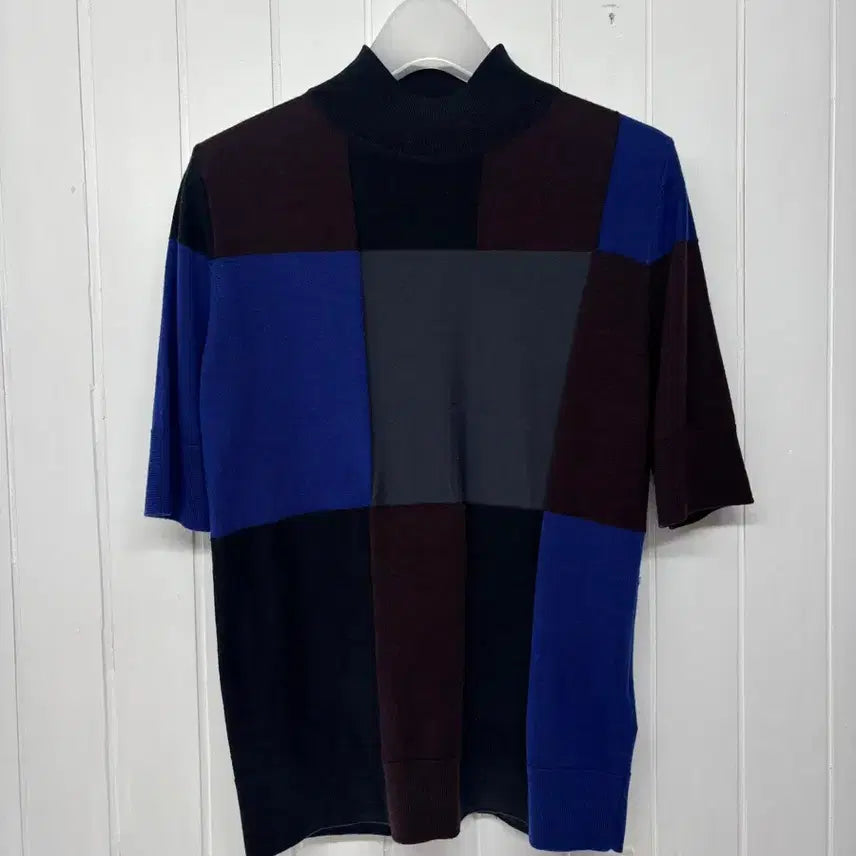 [BUNJANG] COS Patchwork Short Sleeve Knit XS / 코스 패치워크 반팔 니트 XS(44)  마
