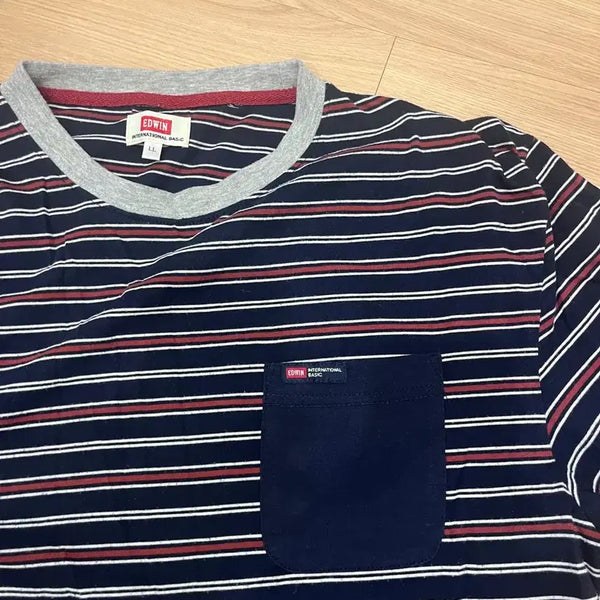 [BUNJANG] Edwin Stripe T-Shirt / Edwin Stripe T-Shirt (LL)