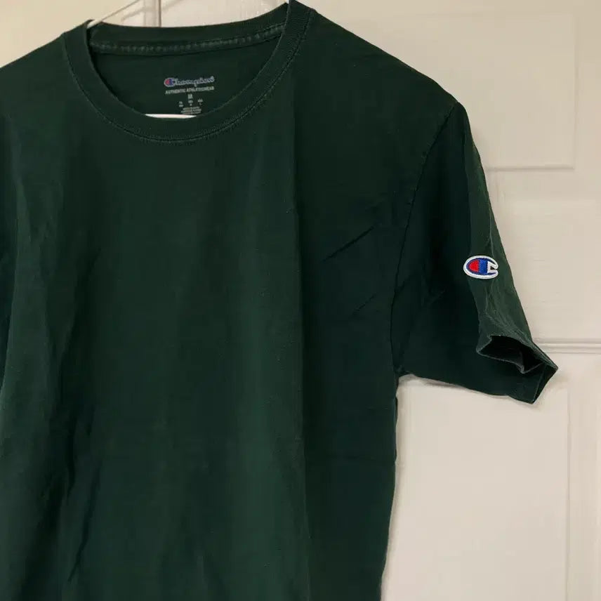 [BUNJANG] Champion Dark Green Short-Sleeve T-Shirt M / 챔피온 다크그린 반팔티셔츠 M