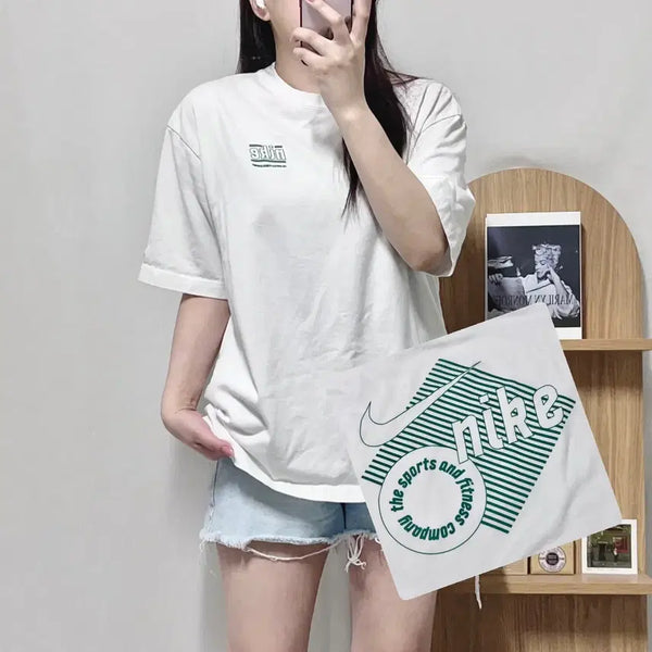 [BUNJANG] Nike White Green Back Big Logo Short Sleeve T-Shirt XL / 나이키 화이트 그린 뒷빅로고 반팔티 [ XL ]