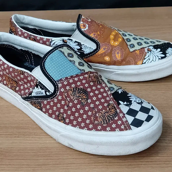 [BUNJANG] Vans Tiger Patchwork Slip-On Sneakers - Size 270 (US 9) / 반스 270 타이거 패치워크 슬립온. MC. A.
