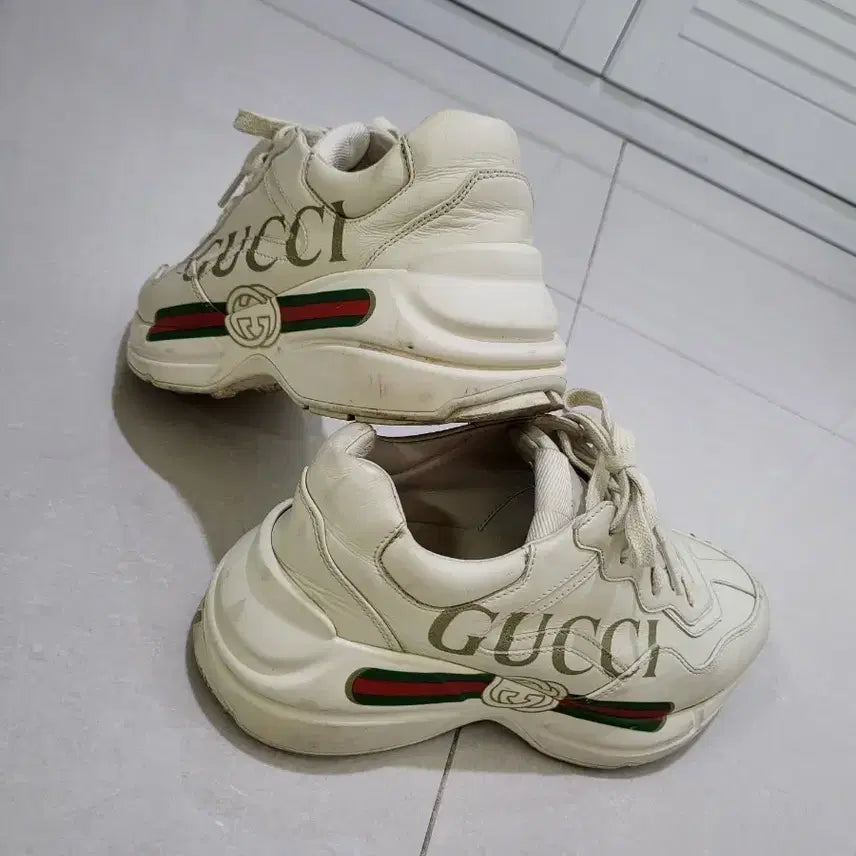 [BUNJANG] Gucci Rhyton Leather Sneakers Size 36 / [36]구찌 롸이톤 가죽 스니커즈/신발