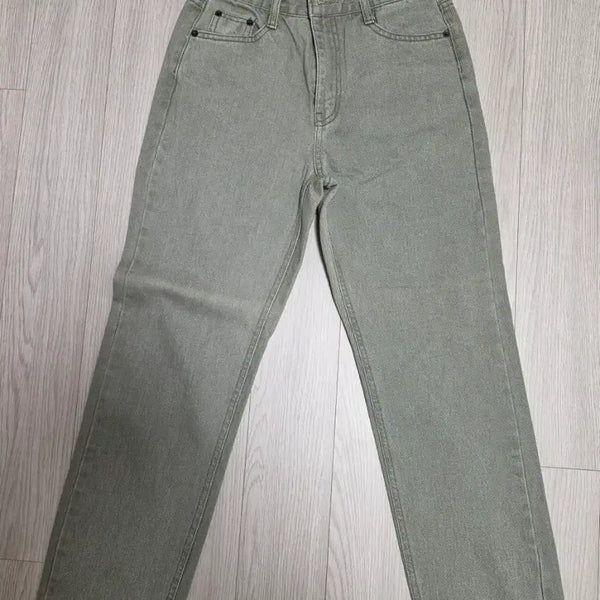 [BUNJANG] Garment Dyed Straight Fit Denim Pants / 가먼트 데님 팬츠