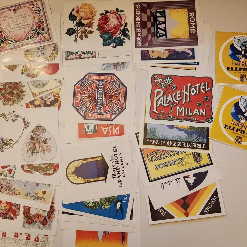 [BUNJANG] Wrapping Elephant Premium Vintage Stickers (30 sheets) / 래핑엘리펀트 프리미엄 감성 빈티지 스티커
