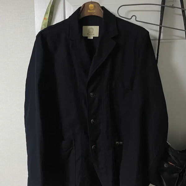 [BUNJANG] Bastong 125 Moleskin 3-Button Jacket Dark Navy Lsz / 바스통 125 몰스킨 3버튼 자켓 다크네이비 Lsz